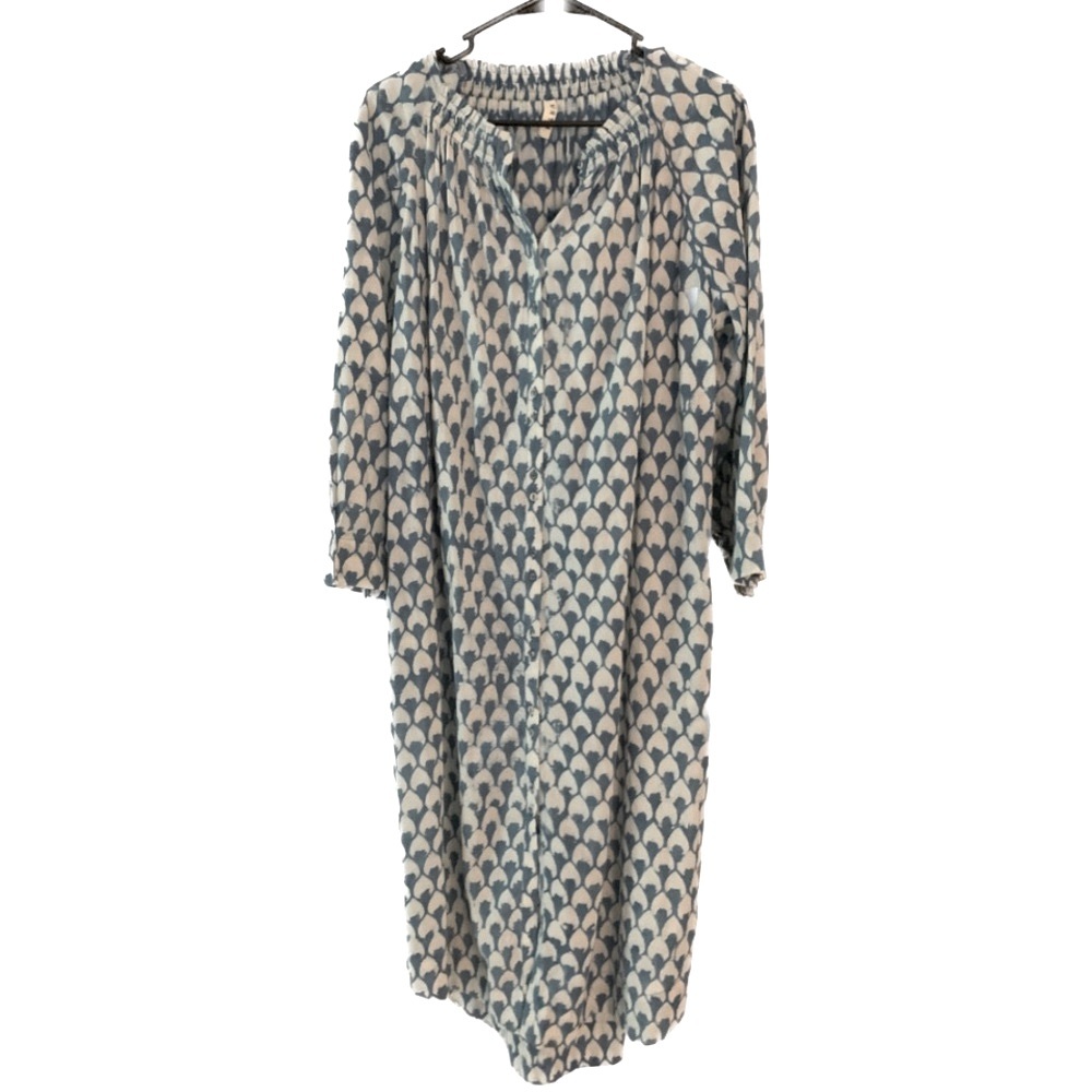 MIRTH caftan Indigo dyed M NWOT!